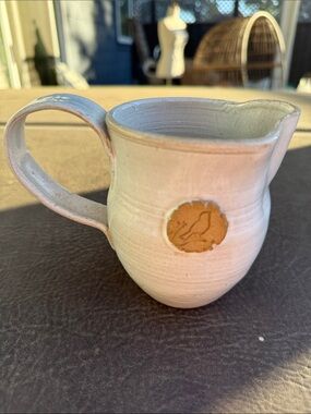 Songbird Grange Pottery Cream Creamer with Bird Emblem